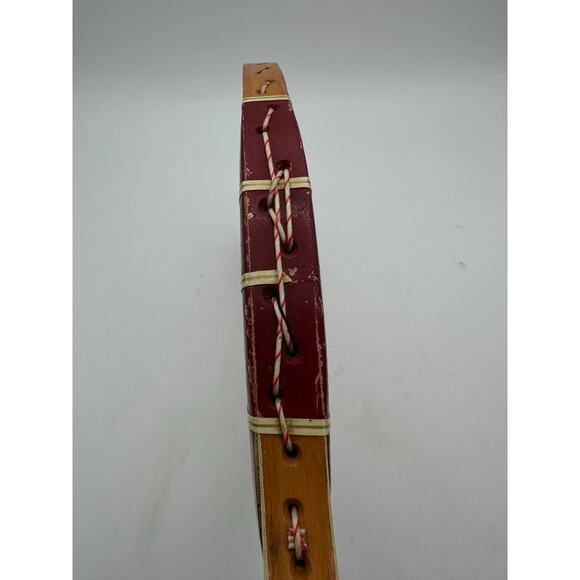 Vtg wood tennis racquet Don Budge leather collectable Airbnb Staging decor VRBO - Picture 11 of 15